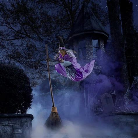 Witch hovering at a distance of 12 feet from the ground